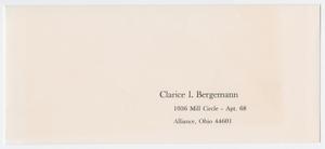 [Envelope Addressed to Clarice I. Bergemann]