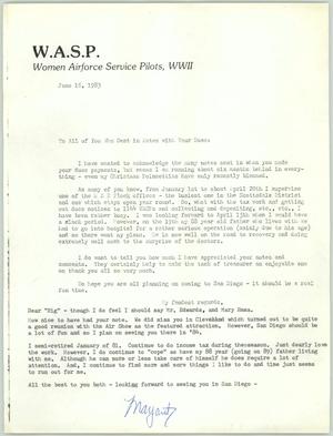 [Letter from Mayarit to Mr. and Mrs. Edwards, June 16, 1983]