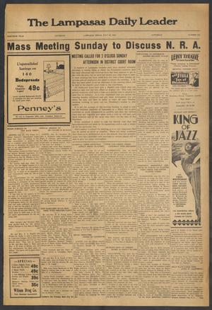 The Lampasas Daily Leader (Lampasas, Tex.), Vol. 30, No. 123, Ed. 1 Saturday, July 29, 1933