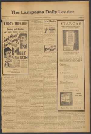 The Lampasas Daily Leader (Lampasas, Tex.), Vol. 30, No. 225, Ed. 1 Saturday, November 25, 1933
