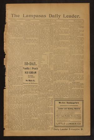 Primary view of object titled 'The Lampasas Daily Leader. (Lampasas, Tex.), Vol. 3, No. 738, Ed. 1 Wednesday, July 25, 1906'.