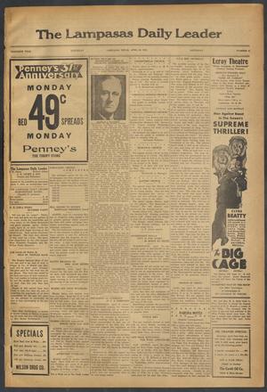 The Lampasas Daily Leader (Lampasas, Tex.), Vol. 30, No. 41, Ed. 1 Saturday, April 22, 1933