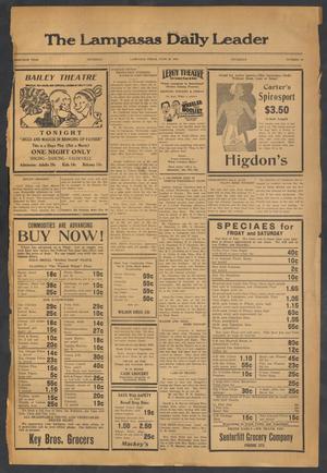 The Lampasas Daily Leader (Lampasas, Tex.), Vol. 30, No. 98, Ed. 1 Thursday, June 29, 1933