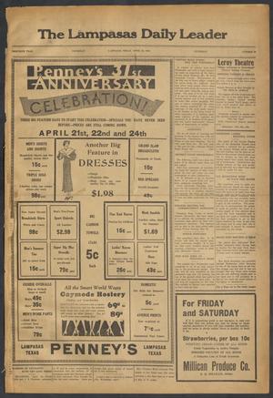 The Lampasas Daily Leader (Lampasas, Tex.), Vol. 30, No. 39, Ed. 1 Thursday, April 20, 1933