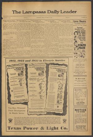 The Lampasas Daily Leader (Lampasas, Tex.), Vol. 30, No. 190, Ed. 1 Monday, October 16, 1933