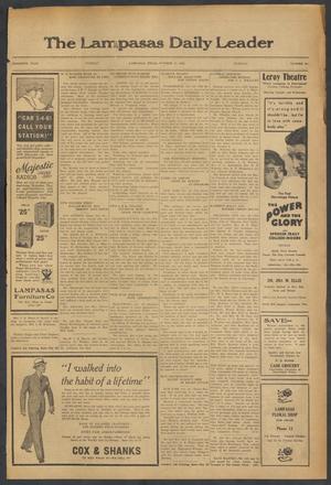 The Lampasas Daily Leader (Lampasas, Tex.), Vol. 30, No. 191, Ed. 1 Tuesday, October 17, 1933