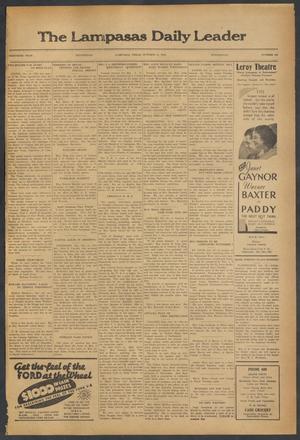 The Lampasas Daily Leader (Lampasas, Tex.), Vol. 30, No. 186, Ed. 1 Wednesday, October 11, 1933