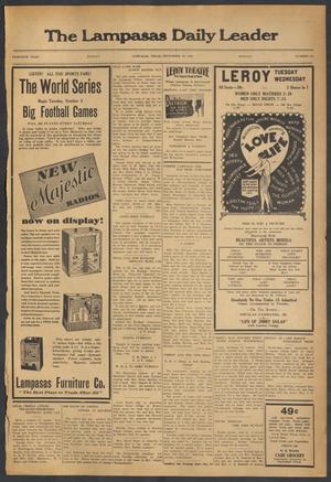 The Lampasas Daily Leader (Lampasas, Tex.), Vol. 30, No. 172, Ed. 1 Monday, September 25, 1933