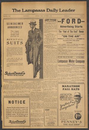 The Lampasas Daily Leader (Lampasas, Tex.), Vol. 30, No. 156, Ed. 1 Wednesday, September 6, 1933