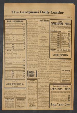 Primary view of object titled 'The Lampasas Daily Leader (Lampasas, Tex.), Vol. 29, No. 219, Ed. 1 Friday, November 18, 1932'.