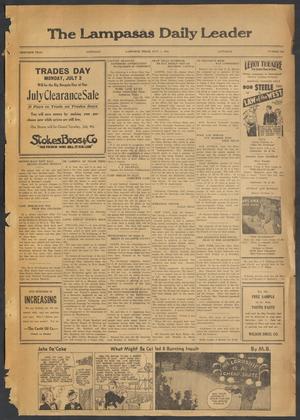 The Lampasas Daily Leader (Lampasas, Tex.), Vol. 30, No. 100, Ed. 1 Saturday, July 1, 1933