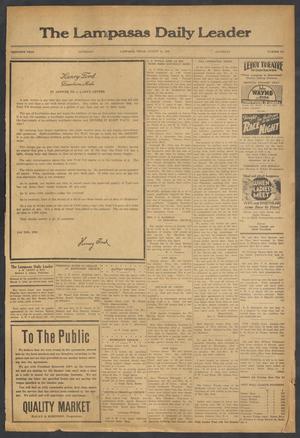 The Lampasas Daily Leader (Lampasas, Tex.), Vol. 30, No. 135, Ed. 1 Saturday, August 12, 1933