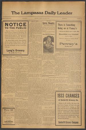The Lampasas Daily Leader (Lampasas, Tex.), Vol. 29, No. 275, Ed. 1 Wednesday, January 25, 1933