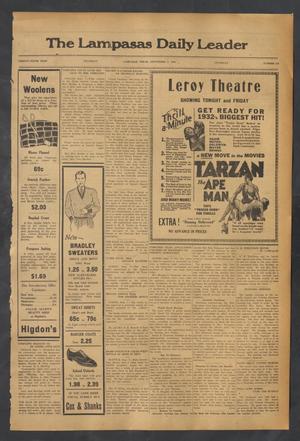 The Lampasas Daily Leader (Lampasas, Tex.), Vol. 29, No. 159, Ed. 1 Thursday, September 8, 1932