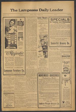 The Lampasas Daily Leader (Lampasas, Tex.), Vol. 30, No. 202, Ed. 1 Monday, October 30, 1933