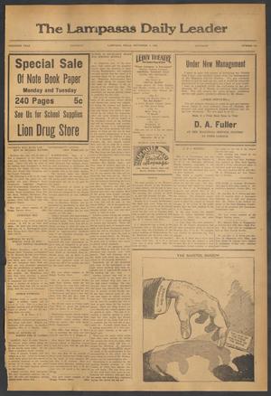 The Lampasas Daily Leader (Lampasas, Tex.), Vol. 30, No. 159, Ed. 1 Saturday, September 9, 1933