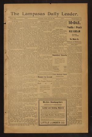 Primary view of object titled 'The Lampasas Daily Leader. (Lampasas, Tex.), Vol. 3, No. 734, Ed. 1 Friday, July 20, 1906'.