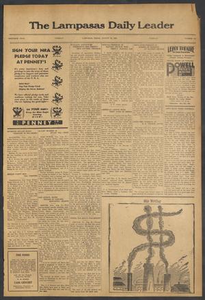 The Lampasas Daily Leader (Lampasas, Tex.), Vol. 30, No. 143, Ed. 1 Tuesday, August 22, 1933