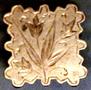 Thumbnail image of item number 1 in: '[One gold rectangular cuff link with engravings of flowers]'.