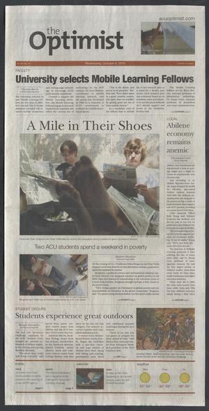Primary view of object titled 'The Optimist (Abilene, Tex.), Vol. 99, No. 14, Ed. 1 Wednesday, October 6, 2010'.