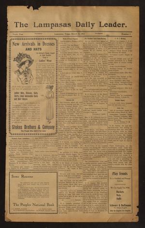 The Lampasas Daily Leader. (Lampasas, Tex.), Vol. 10, No. 6, Ed. 1 Thursday, March 13, 1913