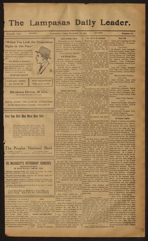 The Lampasas Daily Leader. (Lampasas, Tex.), Vol. 11, No. 216, Ed. 1 Saturday, November 14, 1914