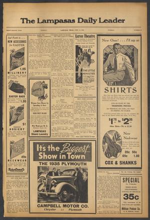The Lampasas Daily Leader (Lampasas, Tex.), Vol. 32, No. 35, Ed. 1 Tuesday, April 16, 1935