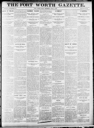 Fort Worth Gazette. (Fort Worth, Tex.), Vol. 15, No. 239, Ed. 1, Thursday, June 11, 1891