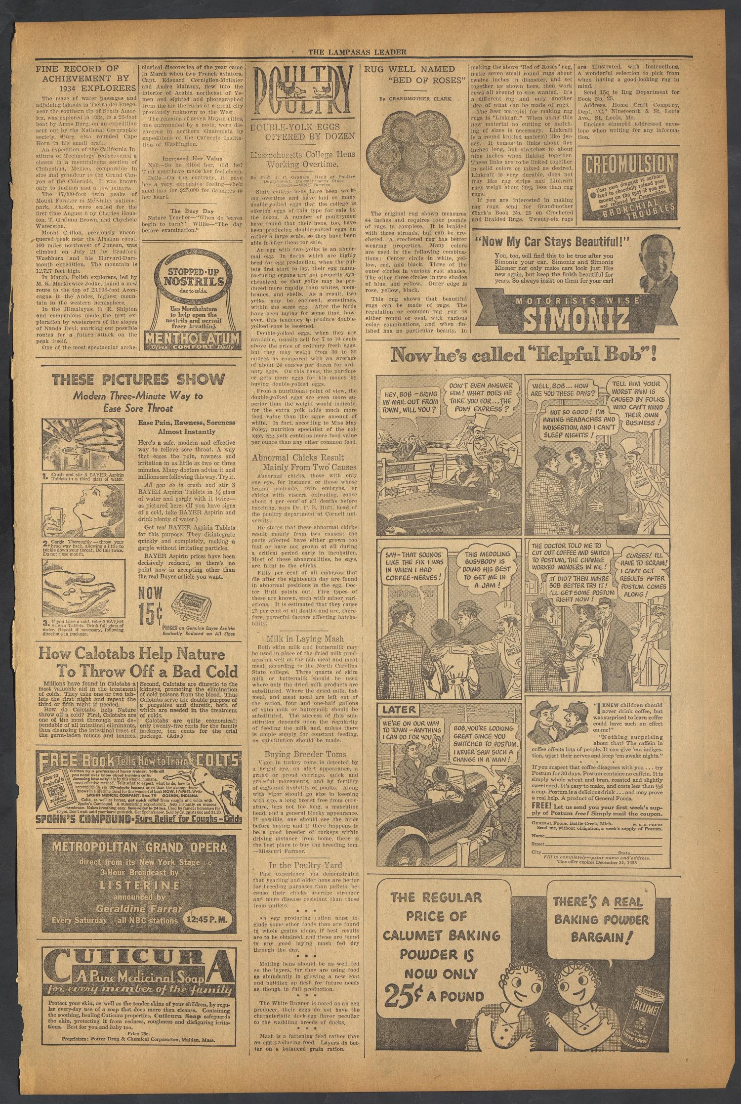 The Lampasas Daily Leader (Lampasas, Tex.), Vol. 31, No. 283, Ed. 1 Monday, February 4, 1935
                                                
                                                    [Sequence #]: 3 of 4
                                                