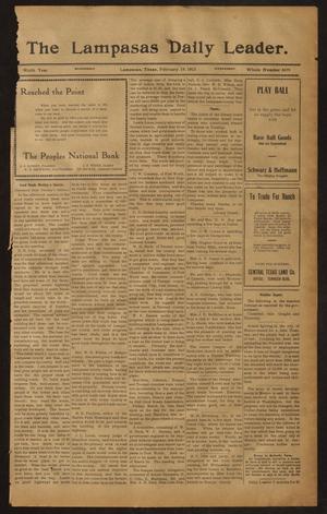 The Lampasas Daily Leader. (Lampasas, Tex.), Vol. 9, No. 3479, Ed. 1 Wednesday, February 19, 1913