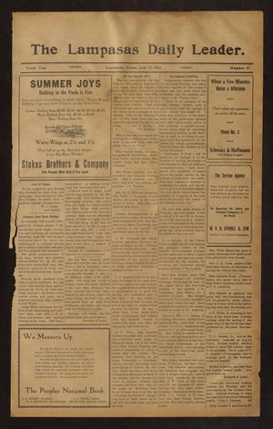The Lampasas Daily Leader. (Lampasas, Tex.), Vol. 10, No. 87, Ed. 1 Tuesday, June 17, 1913