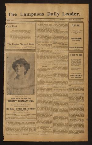 The Lampasas Daily Leader. (Lampasas, Tex.), Vol. 9, No. 3482, Ed. 1 Saturday, February 22, 1913