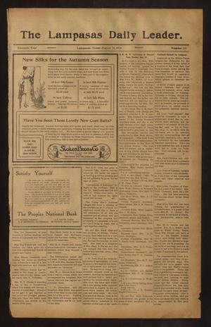 The Lampasas Daily Leader. (Lampasas, Tex.), Vol. 11, No. 133, Ed. 1 Monday, August 10, 1914
