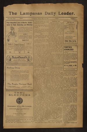The Lampasas Daily Leader. (Lampasas, Tex.), Vol. 11, No. 71, Ed. 1 Friday, May 29, 1914
