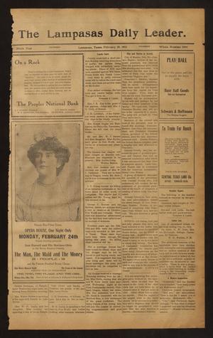 The Lampasas Daily Leader. (Lampasas, Tex.), Vol. 9, No. 3480, Ed. 1 Thursday, February 20, 1913