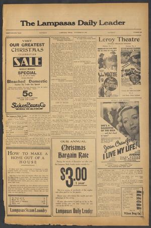 The Lampasas Daily Leader (Lampasas, Tex.), Vol. 32, No. 228, Ed. 1 Saturday, November 30, 1935