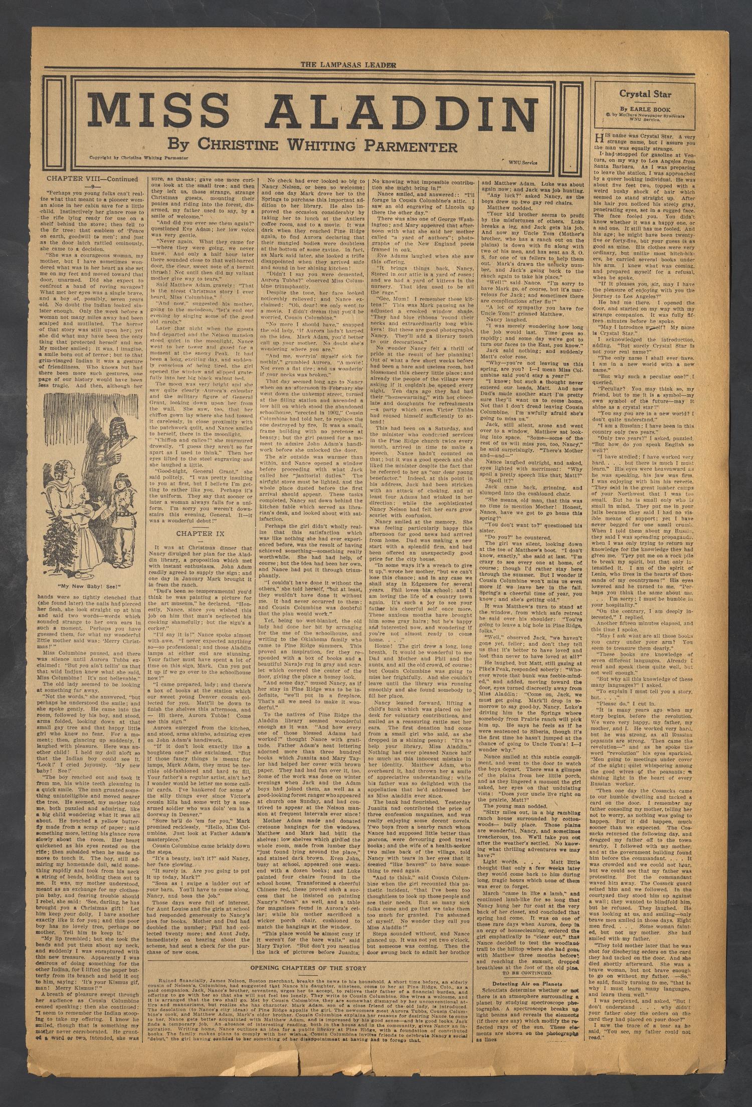 The Lampasas Daily Leader (Lampasas, Tex.), Vol. 31, No. 183, Ed. 1 Saturday, October 6, 1934
                                                
                                                    [Sequence #]: 3 of 4
                                                