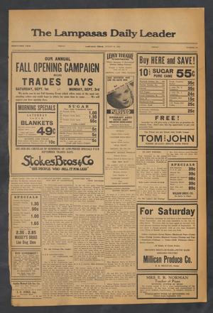 The Lampasas Daily Leader (Lampasas, Tex.), Vol. 31, No. 152, Ed. 1 Friday, August 31, 1934