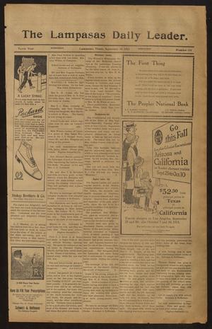 The Lampasas Daily Leader. (Lampasas, Tex.), Vol. 10, No. 160, Ed. 1 Wednesday, September 10, 1913