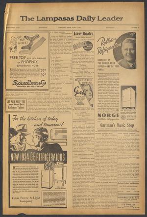 The Lampasas Daily Leader (Lampasas, Tex.), Vol. 31, No. 25, Ed. 1 Wednesday, April 4, 1934