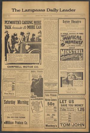 The Lampasas Daily Leader (Lampasas, Tex.), Vol. 30, No. 294, Ed. 1 Friday, February 16, 1934