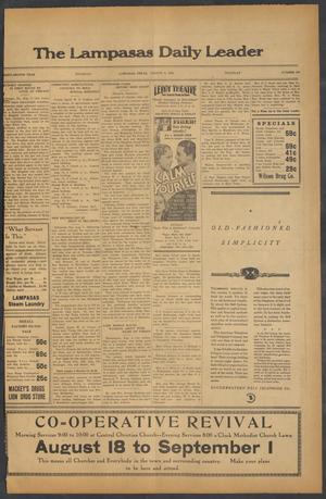 The Lampasas Daily Leader (Lampasas, Tex.), Vol. 32, No. 132, Ed. 1 Thursday, August 8, 1935