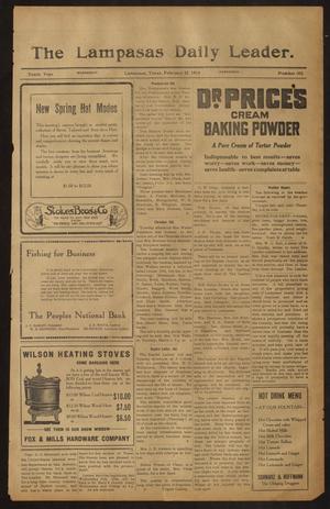 The Lampasas Daily Leader. (Lampasas, Tex.), Vol. 10, No. 302, Ed. 1 Wednesday, February 25, 1914