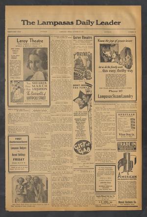 The Lampasas Daily Leader (Lampasas, Tex.), Vol. 31, No. 195, Ed. 1 Saturday, October 20, 1934