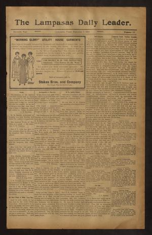 The Lampasas Daily Leader. (Lampasas, Tex.), Vol. 11, No. 157, Ed. 1 Monday, September 7, 1914