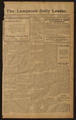 The Lampasas Daily Leader. (Lampasas, Tex.), Vol. 9, No. 3476, Ed. 1 Saturday, February 15, 1913