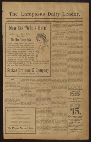 The Lampasas Daily Leader. (Lampasas, Tex.), Vol. 10, No. 163, Ed. 1 Saturday, September 13, 1913