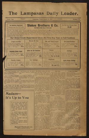 The Lampasas Daily Leader. (Lampasas, Tex.), Vol. 10, No. 149, Ed. 1 Thursday, August 28, 1913