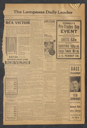 The Lampasas Daily Leader (Lampasas, Tex.), Vol. 31, No. 174, Ed. 1 Wednesday, September 26, 1934