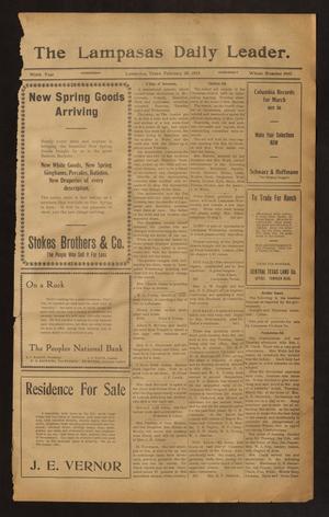 The Lampasas Daily Leader. (Lampasas, Tex.), Vol. 9, No. 3485, Ed. 1 Wednesday, February 26, 1913